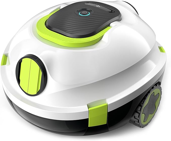 Y20 Robotic Pool Cleaner, Cordless Pool Vacuum for Above Ground & Inground Flat Pools with Dual Motors, 120 Min Runtime, Auto-Parking, Powerful Pool Vacuum Robot for Up to 1100 Sq.Ft