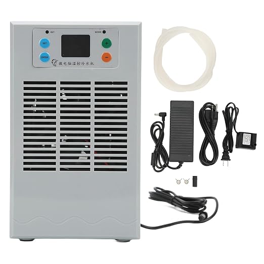 Aquarium Chiller, ABS Housing Digital Display Intelligent Temperature Control Electric Water Heater Chiller for Aquaculture US Plug Pump US Plug 110V