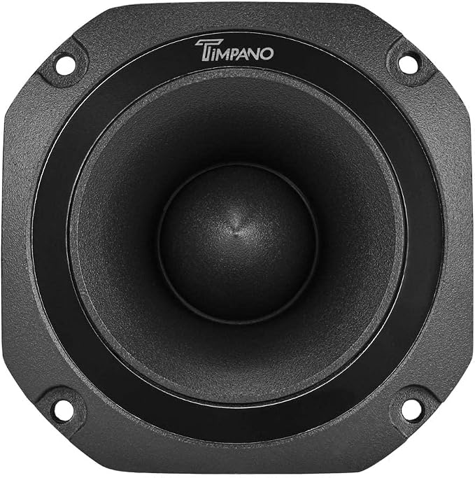Timpano Super Tweeter 4 Inch TPT-ST25 Black, 8 Ohm, 900 Watts Max, 107 dB, 1.5 in Voice Coil, HIgh Sensitivity, Slim Profile Bullet Tweeters Speakers for Pro Audio (Pair)