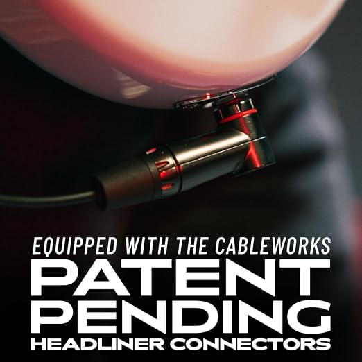Cableworks by Gator Cases Headliner Series 3-Foot Right Angle 1/4" with Quiet Switch to TA4F Instrument Cable for Wireless Bodypack Transmitter, (GCWH-TA4F-3RAQT)