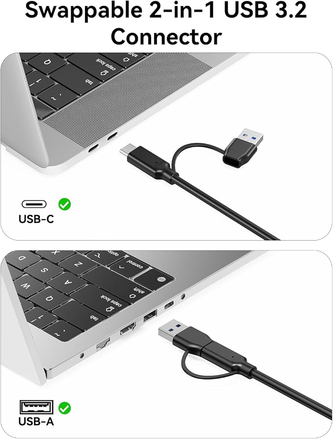 Powered USB Hub 3.2 Gen 2, VANGREE 16 Ports USB Hub (8 USB-A 3.2+8 USB-C 3.2), 10Gbps Aluminum Multiport Expansion Hub with 96W Power Adapter for PC Laptop HDD SSD Flash Drive