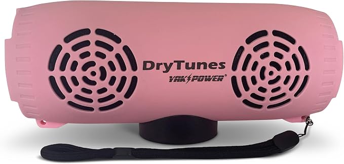 Yak-Power Drytunes Water-Resistant Portable Bluetooth Speaker | IP66 | Party Button Music Sharing | Kayaks | Boats | E-Bikes | Outdoor | Pink