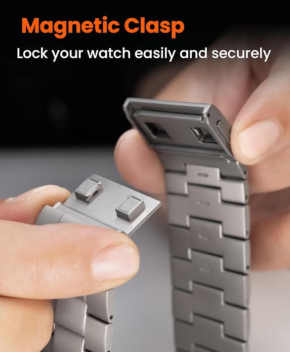 Titanium Watch Band Compatible with Apple Watch Ultra 3 & Ultra 2 1 49mm - 26mm Wide-Body Metal Apple Watch Ultra Band with Scratch Resistant DLC Coating for men - CRNS01 Business Series