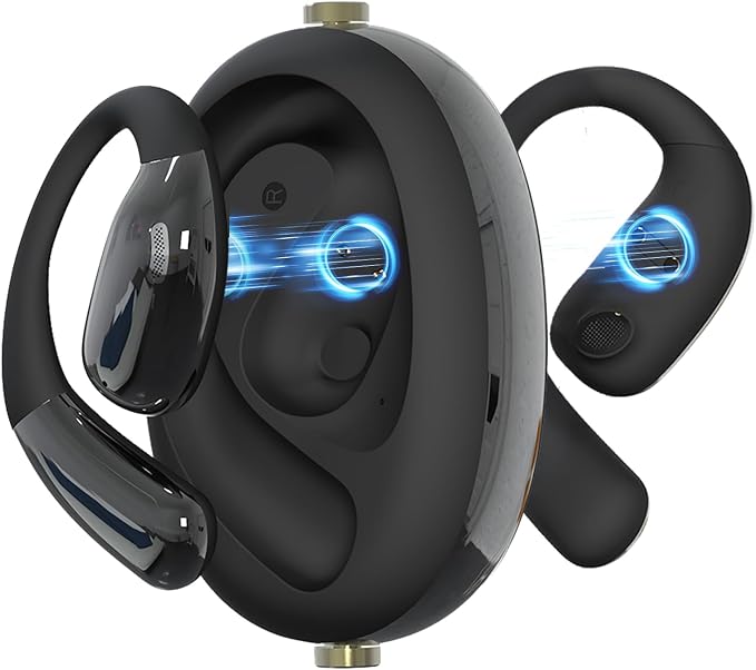 AI Language Translator Earbuds, Translation Earbuds Real Time, 3-in-1 Earbud Translator 144 Languages & Accents, Translation Headphones Fit iOS & Android for Travel Business Learning (A60 Black)
