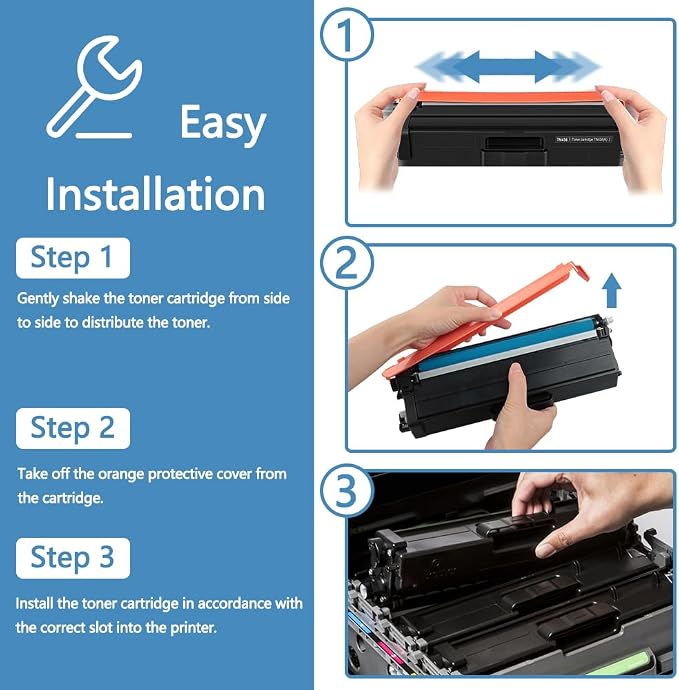 TN436 Toner Cartridge Black 6,500 Pages Super High Yield Replacement for Brother TN 436 TN-436 TN433 TN431 MFC-L8900CDW MFC-L8610CDW HL-L8360CDW Printer Toner (TN436BK TN433BK TN431BK, 2-Pack)