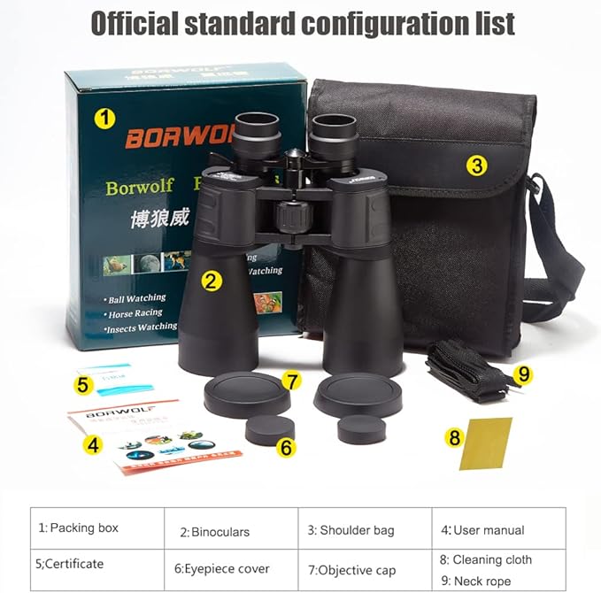 High Magnification 10-38X60 HD Professional Zoom Binoculars Telescope High PowerBinoculars for Bird Watching