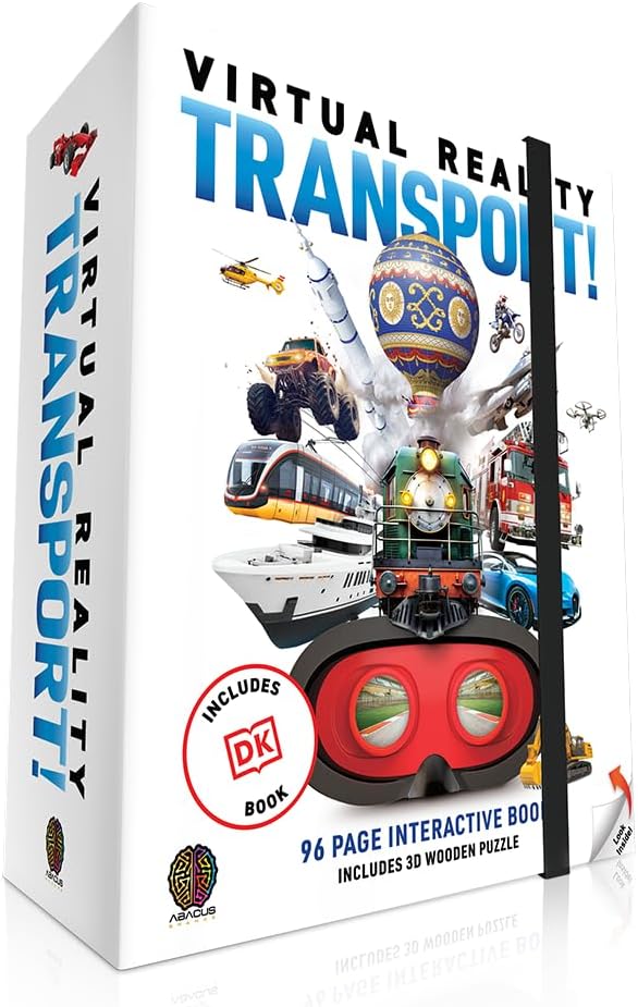 Abacus Brands Virtual Reality Discovery Box Transport! - Illustrated Interactive VR Book and STEM Learning Activity Set - for Ages 8 and Up