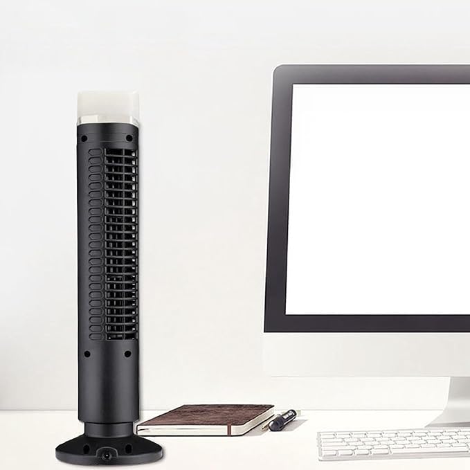 Bladeless Tower Fan Portable Desk Fan with LED Light Quiet Operation for Home Bedroom Office Office Tower Fan Personal Cooling Fan