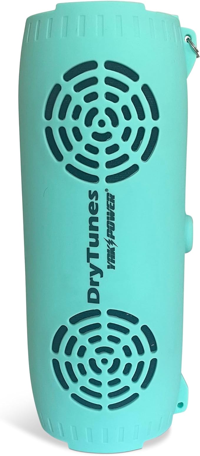 Yak-Power Drytunes Water-Resistant Portable Bluetooth Speaker | IP66 | Party Button Music Sharing | Kayaks | Boats | E-Bikes | Outdoor | Seafoam