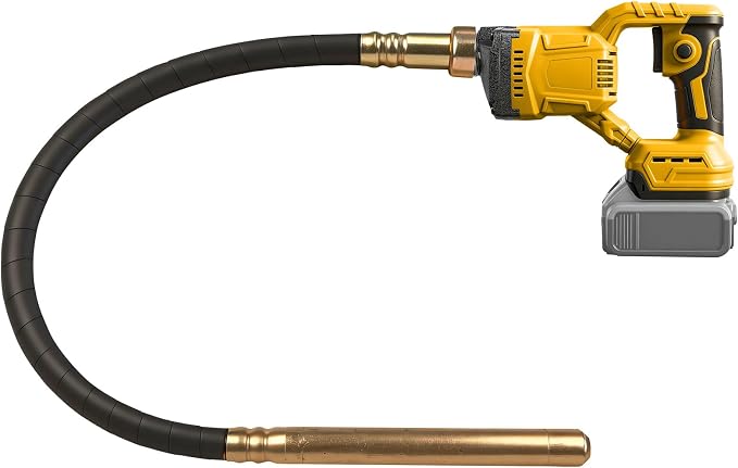 Handheld Concrete Vibrating Tool for Dewalt 20V Battery, 600W Cordless Electric Concrete Vibrator with 3.8ft Shaft Rod, 6000RPM Brushless Portable Vibrarator Remove Air Bubble (Battery Not Included)