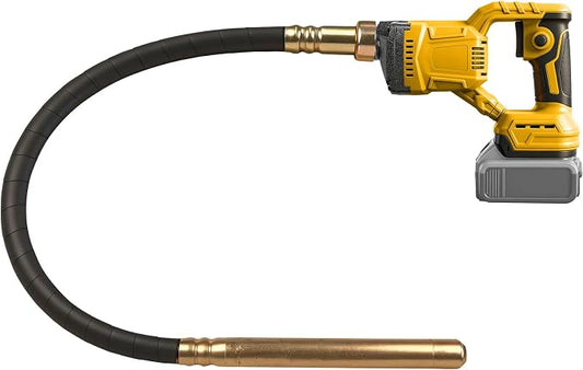 Handheld Concrete Vibrating Tool for Dewalt 20V Battery, 600W Cordless Electric Concrete Vibrator with 3.8ft Shaft Rod, 6000RPM Brushless Portable Vibrarator Remove Air Bubble (Battery Not Included)