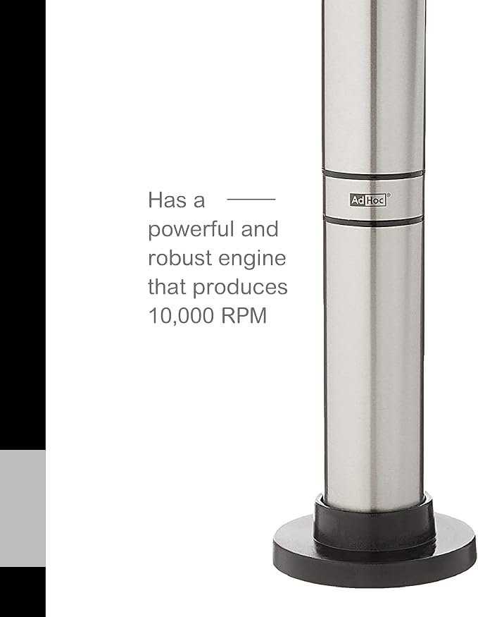 AdHoc Rapido Milk and Sauce Frother - Battery Operated Frother for Coffee, Matcha & More - Handheld Drink Blender - Stainless Steel Accessory with Case - Tiny Mixer with Removable Whisk