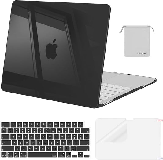 MOSISO Compatible with MacBook Neo Case 13 inch 2026 Release Model A3404 with A18 Pro Chip, 4 in 1 Kit Precision Fit Crack & Scratch Resistant Protective Hard Shell Case Cover, Crystal Black