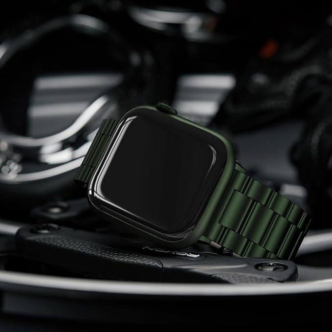 EPULY Stainless Steel Apple Watch Band, 42mm-49mm Compatible, Adjustable Length, Easy Installation, Luxury Design