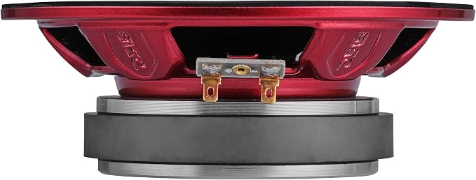 DS18 PRO-X6.4BMSL Slim Loudspeaker - 6.5", Midrange, Red Aluminum Bullet, 400W Max, 200W RMS, 4 Ohms - Premium Quality Audio Door Speakers for Car or Truck Stereo Sound System (1 Speaker)