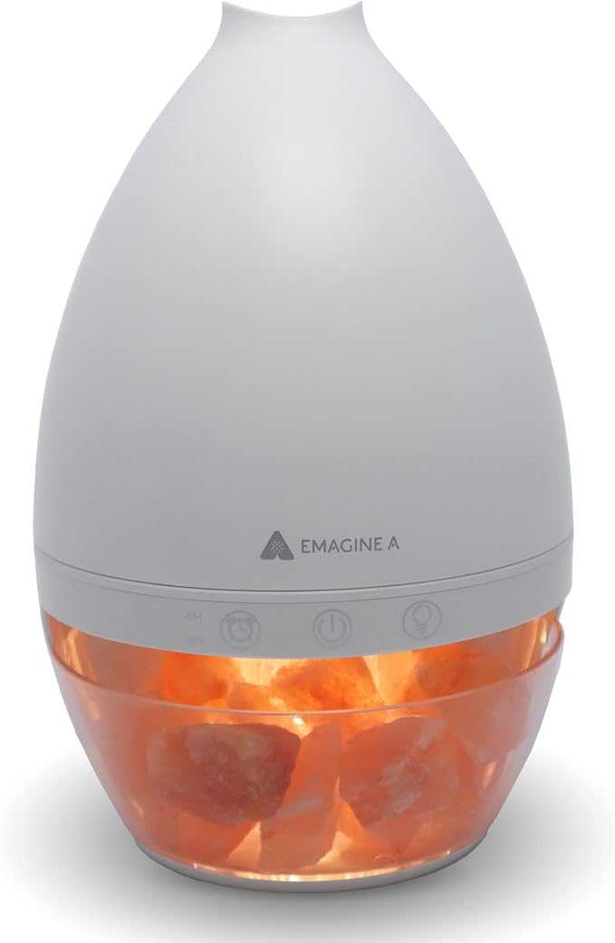 Himalayan Salt Lamp Diffuser, Ultrasonic Humidifier with Cool Mist and Aromatherapy, 0.5L Extra Large Capacity