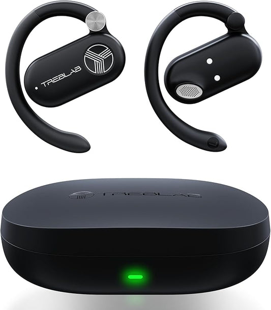 TREBLAB X-Open - True Open Ear Wireless Earbuds, Lightweight Comfort, Behind-Ear Fit, Immersive Sound, Dual Mic for Calls, 40H Playtime, Bluetooth Headphones Open Ear for Sports, Workout, Running