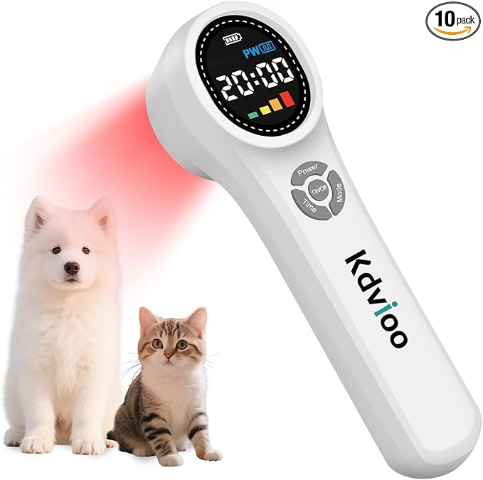 Cold Laser Therapy Device for Dogs, 16pcs 660nm & 4pcs 810nm & 4pcs 980nm Infrared Red Light Therapy Machine for Pain Relief, Arthritis, Spinal, Promote Blood Circulation, for Pets
