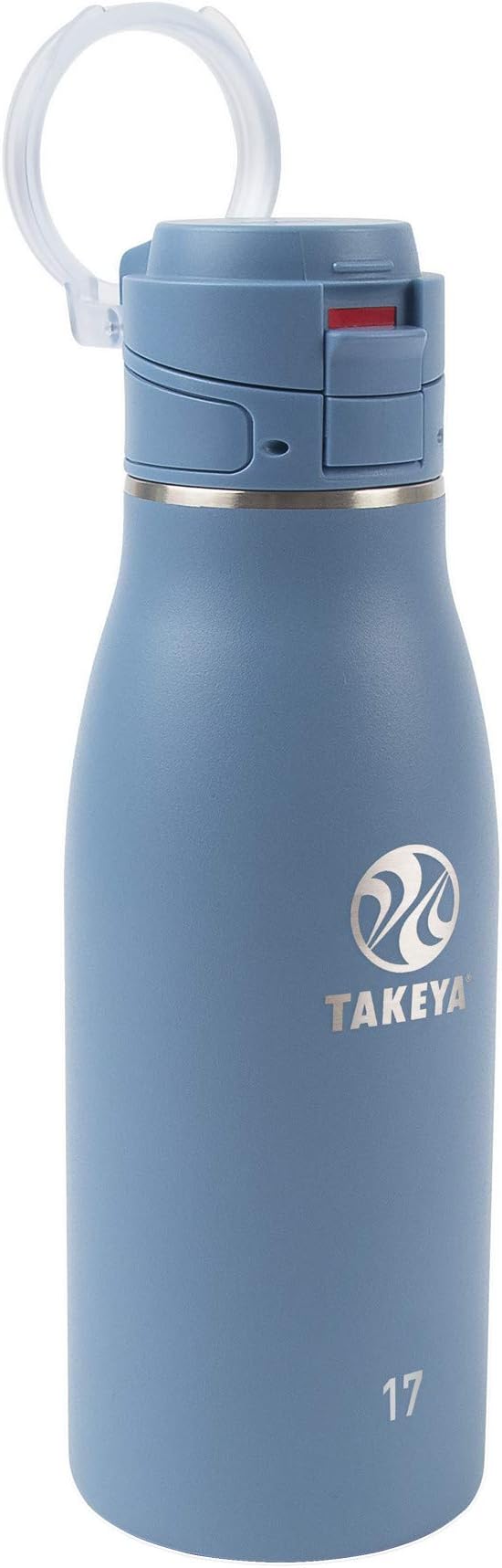 Takeya Traveler Stainless Steel Travel Coffee Mug with Flip-Lock Lid (17 oz, Bluestone)- Leakproof Insulated Mug for Coffee & Tea