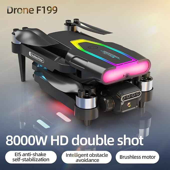 GPS Drone with 8K HD Camera & Dual-Axis Gimbal Stabilization | 25 Min Flight, Auto Takeoff/Landing, Brushless Motors | Pro Drone for Adults