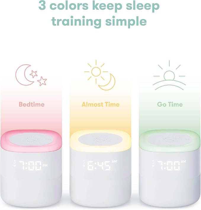Frida Baby 3-in-1 Alarm Clock + Sound Machine + Nightlight | Wake Up Light Sunrise Alarm Clock, White Noise Soother, Sleep Trainer, Nursery + Toddler + Kids Bedroom (Bluetooth)