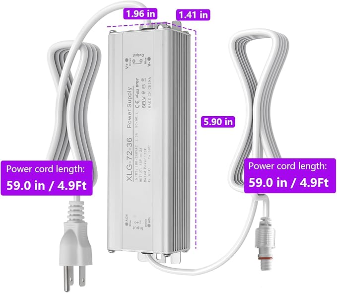 36V Power Adapter Compatible with Govee Permanent Outdoor Lights 2, Suitable for H705A Controller, Replace Transformer,Not Compatible with Other Brands and Models