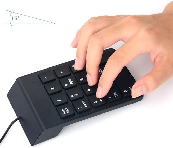 Kadaon Numeric Keypad,USB Keypad, USB 18 Key Number Numeric Keypad Keyboard for Laptop/Notebook PC Computer