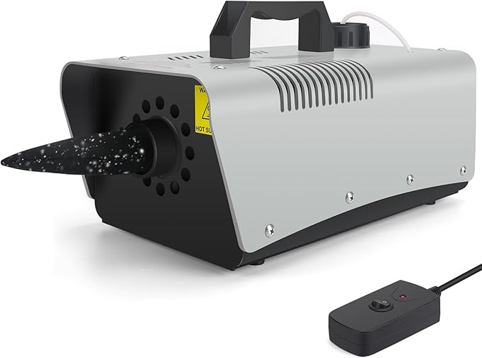blessny High-velocity Snow Machine, Wired Remote Portable Premium Artificial Snowflake Machines for Indoor Outdoor Christmas Party, 650W Low Consumption with Max 2000CFM Output, ETL Listed