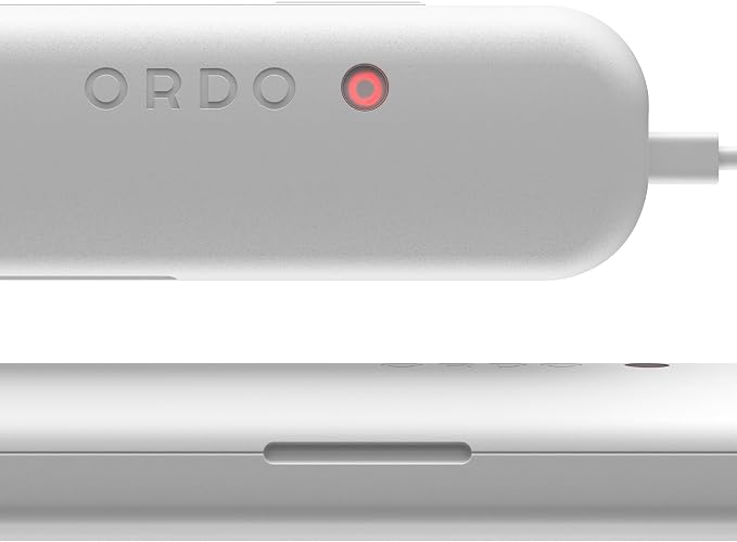 ORDO Sonic+ Electric Toothbrush with Case, Sonic Toothbrushes for Adults, Charging Travel Case, 4 Brushing Modes, Fast Rechargeable Battery, Silicone Polishing, USB Charger, White