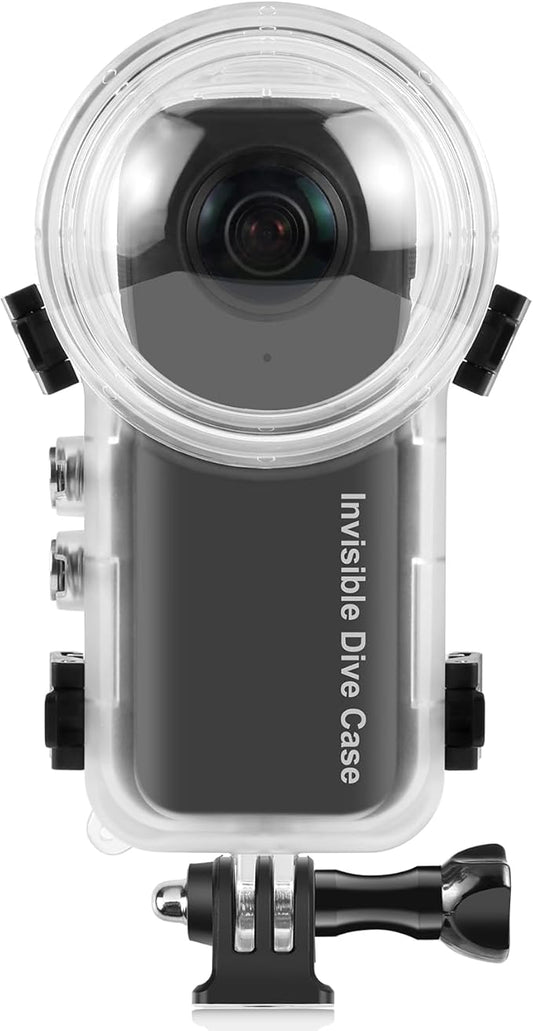 50M/164FT Invisible Diving Case for Insta360 X4 Underwater Waterproof Case Housing Shell for Insta 360 x4 Action Camera Protective Cover Accessories for Diving Surfing Swimming Skiing