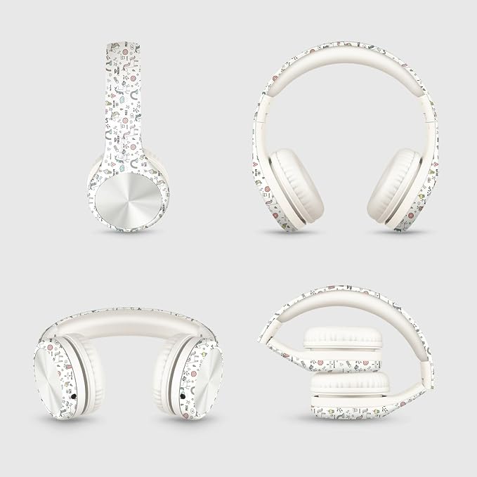 LilGadgets Connect+ Pro Wired Kids Headphones for School with Microphone, Volume Limiting Over-Ear Headset with Cord, SharePort Technology & SoftTouch Padding, Unicorn
