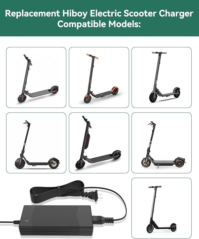 42V Power Adapter Charger Compatible with Phantomgogo A8 A9 Smart Electric Scooter Power Supply PSU Mains