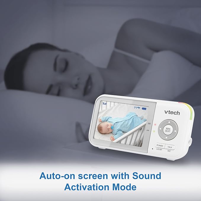 VTech Baby Monitor No WiFi, 2 Cameras & Remote Pan-Tilt-Zoom for Twins & Two Rooms – Hack-Proof, 19Hr Battery, 1000ft Range, Auto Night Vision, Temperature Sensor | VM923-2