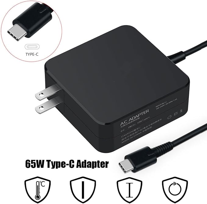 ‎‎Zencend 65W 5-20V 2-3.25A USB-C AC/DC Adapter Charger Compatible with Ikarao Shell S1 S2 S3 Smart Karaoke Machine Wireless Portable Speaker PA System Power Supply Cord Cable