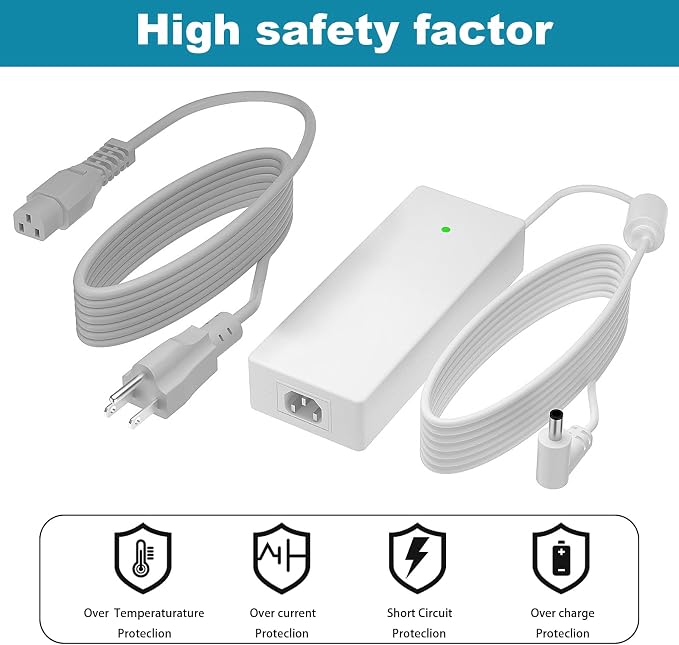 54V 3.9A Power Adapter for UniFi XG 6 PoE,Uacc-Adapter-AC-210W Compatible with Networks UniFi XG 6 PoE (Model US-XG-6POE) 6/8 Port switches Power Cord Charger（White