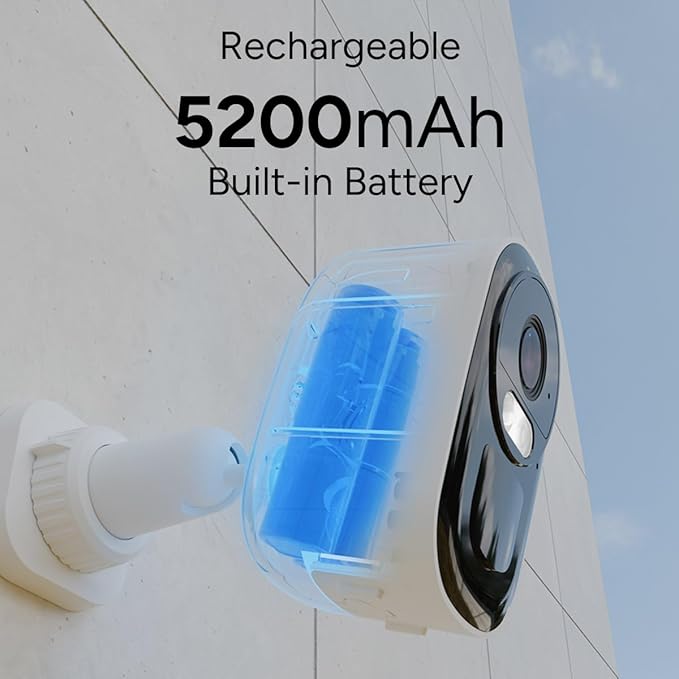 Lorex Connect 2K Wi-Fi Battery-Powered Spotlight Camera | New APP | Motion Detection | Color Night Vision | Flexible Storage: MircoSD (not Included) or Cloud | Versatile mounting | IP66 Weatherproof