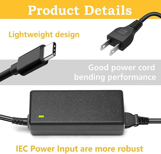 24V USB-C AC DC Adapter Compatible with Toast Flex 14 22 Receipt Printer TP200 SOY-2400400 TK200 TK300 TT200 TT201 TT202 TT203 TT204 TT500 TT501 Terminal Data Processing Machine Power Supply