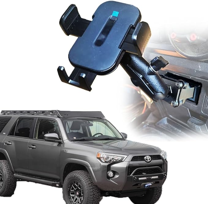 The Original Stubby Smash Phone Mount Kit w/Basic Phone Holder for 5th Gen 4Runners | 1" RAM Compatible Ball Mount for Dashboard Cubby | 5th Generation 4Runner Phone Holder | Made in the USA