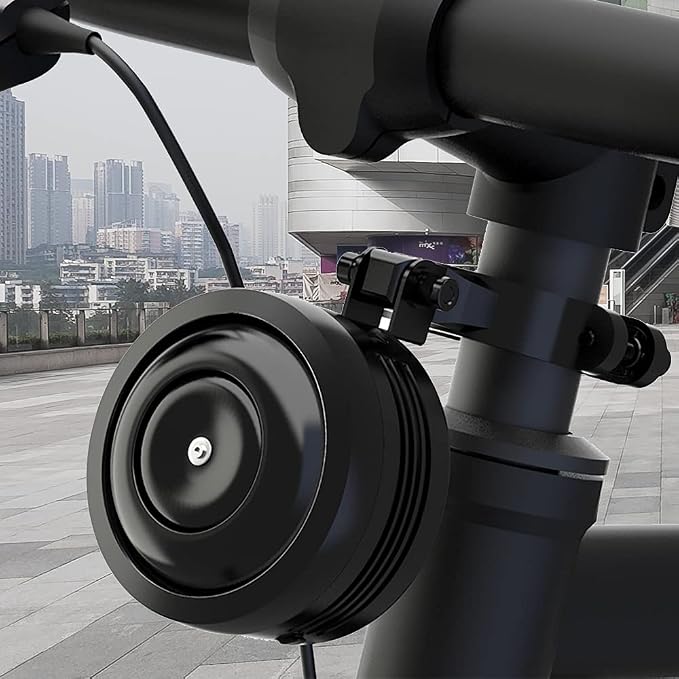 Bike Bell Alarm Horn with Remote, USB Rechargeable, Waterproof, Anti-Theft Vibration Alarm for Bikes, Scooters
