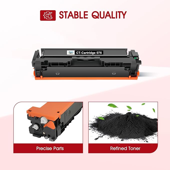 075 075H Black Toner Cartridge LBP646Cdw MF665CDW MF663Cdw Compatible Replacement for Canon 075 Black ImageCLASS MF660c MF662CDW LBP647Cdw LBP640c Printer High Yield Ink (2-Pack)