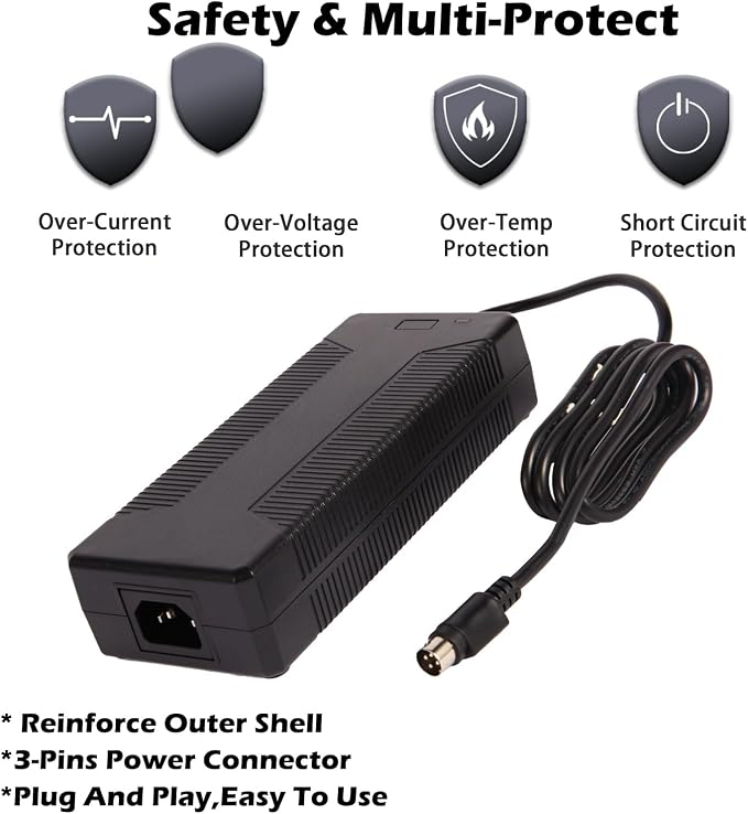 48V 37500mA Power Supply Adapter 4-Pin Compatible with Swann NVR16-8580 16 Ch 4k Network Video Recorder Ultra HD CCTV Security System NVR16-8580RN NVR-168580 FJ-SW2028A48003750,FJ-SW2028A48003850