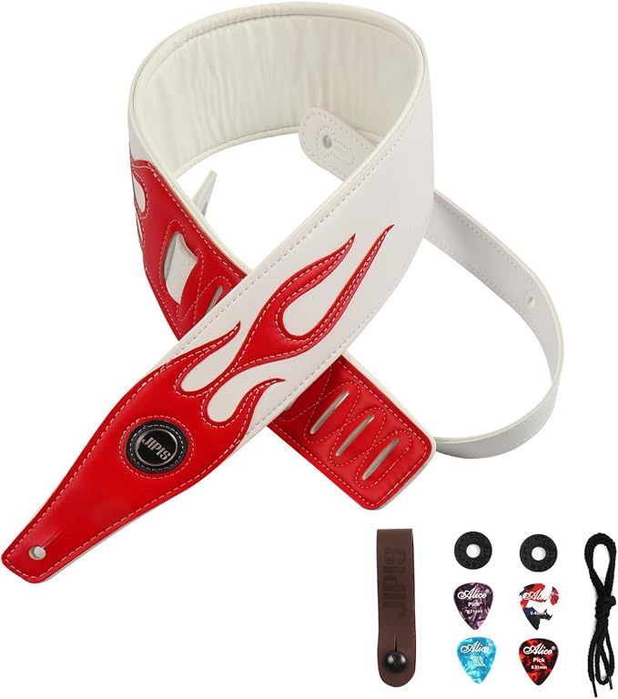 Handmade Retro Embossed Guitar Strap Super Soft Cowhide Leather Belt for Electric Acoustic Guitar Bass Guitarra Gig
