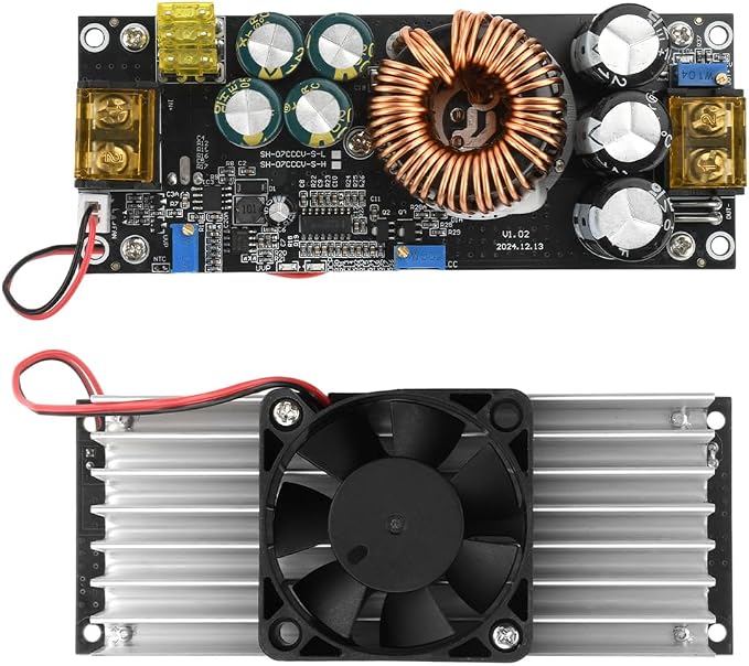 1800W DC Boost Converter,Aideepen 40A 14V-85V to 14-120V Boost Converter Voltage Regulator Car Step-up Power Supply Module DC Adjustable Voltage Converter