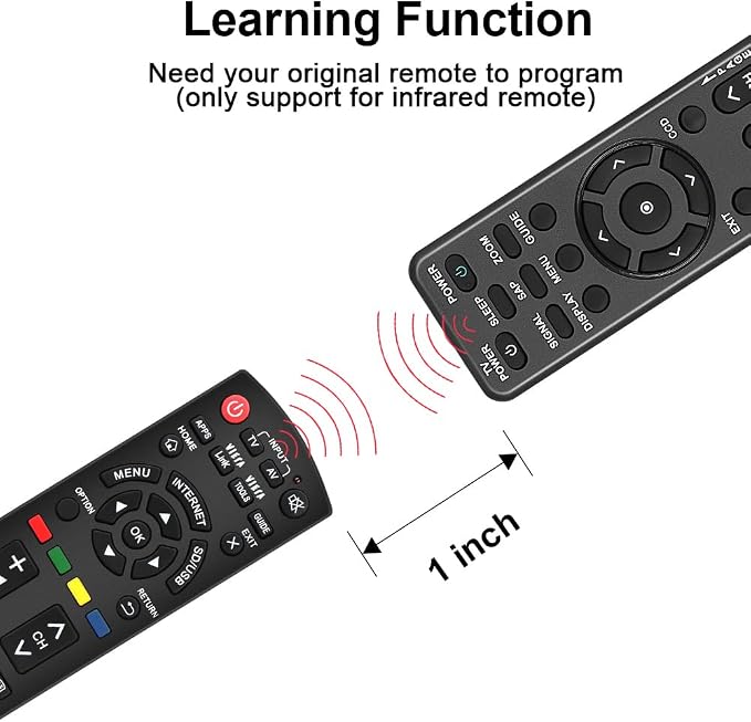 for Panasonic TV Remote Replacement, Compatible with All Panasonic LED/LCD/Viera Link/HDTV/ 3D Smart TVs