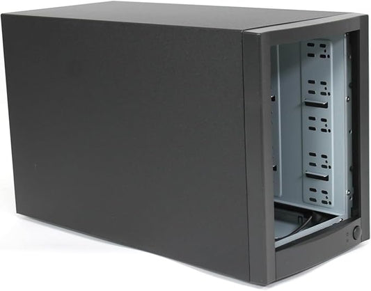 DupliM External 5-Bay Duplicator Case Enclosure Tower for DVD CD Blu-ray HDD USB - Includes UL Power Supply
