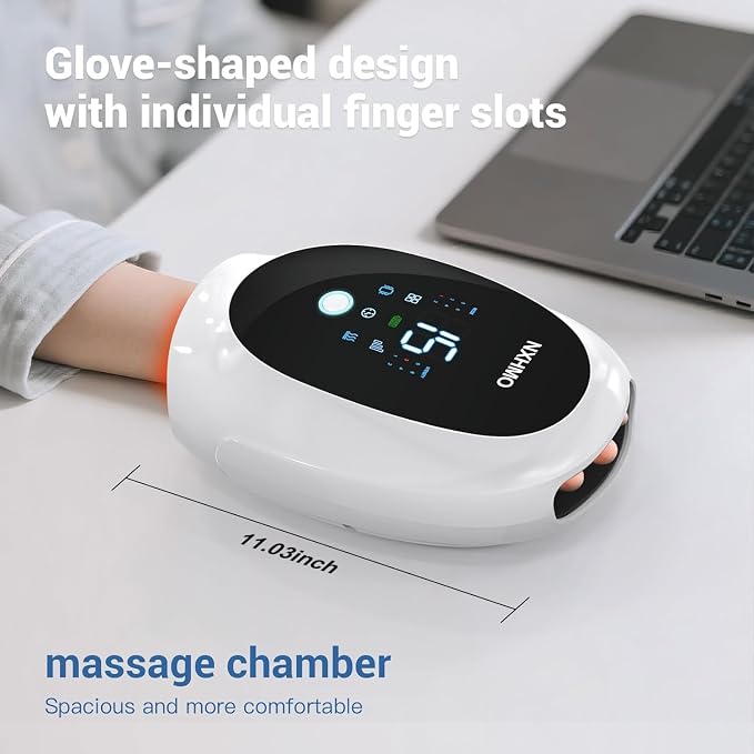 Hand Massager with Heat and Compression,Hand & Wrist Massager for Arthritis and Carpal Tunnel Pain Relief