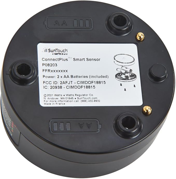 SunTouch ConnectPlus Wi-Fi Voice-Activated Smart Sensor for Floor Surface Temperature and Water Leak Detection, Built-In 915MHz Technology for Wireless Connection to SunStat ConnectPlus Thermostats