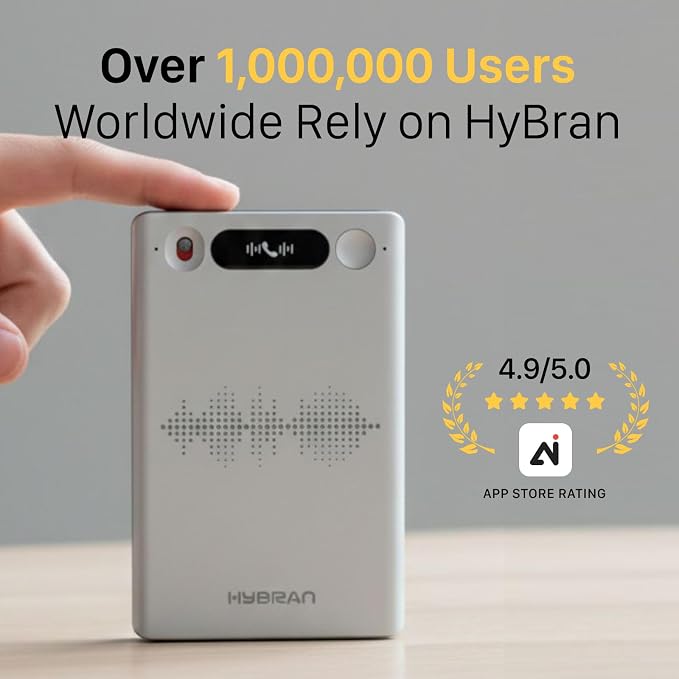 AI Voice Recorder for Phone Calls, Meetings & Lectures | Smart AI Note-Taking Device with Dedicated App for Transcription, Summary & Notes | Magnetic Case, 32GB (Up to 2000 Hours) | PDF Summary