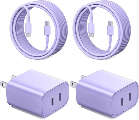 for iPhone 16 Charger, 40W Dual Port USB C Wall Charger Fast Charging Block with 6FT Long USB C to C Charging Cord Compatible with iPhone 16/15/15 Plus/15 Pro/15 Pro Max