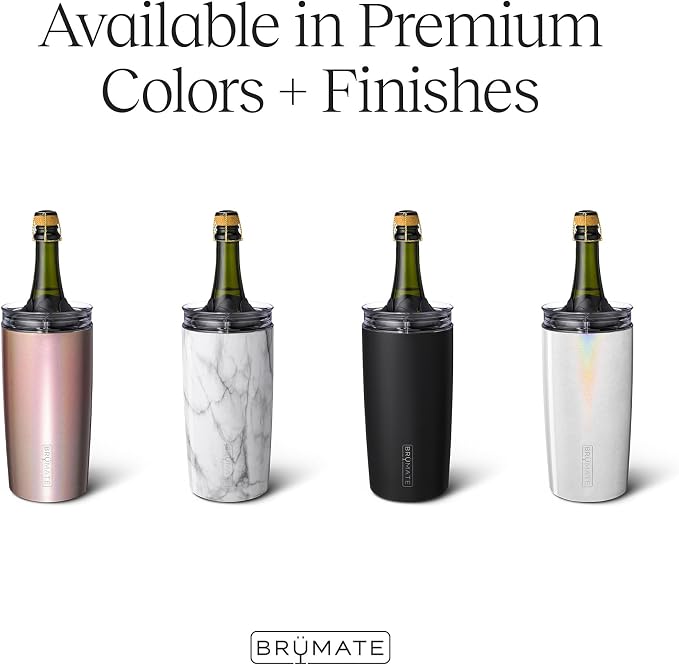 BrüMate Togosa 2-in-1 Wine Chiller Bucket & Pitcher | 100% Leakproof Locking Lid | Portable Chiller Fits Most Wine, Champagne, & Liquor Bottles | Perfect Wine Gift | 49oz (Matte Black)
